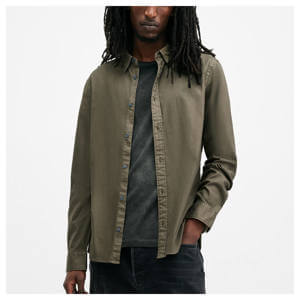 AllSaints Hawthorne Ramskull Stretch Fit Shirt